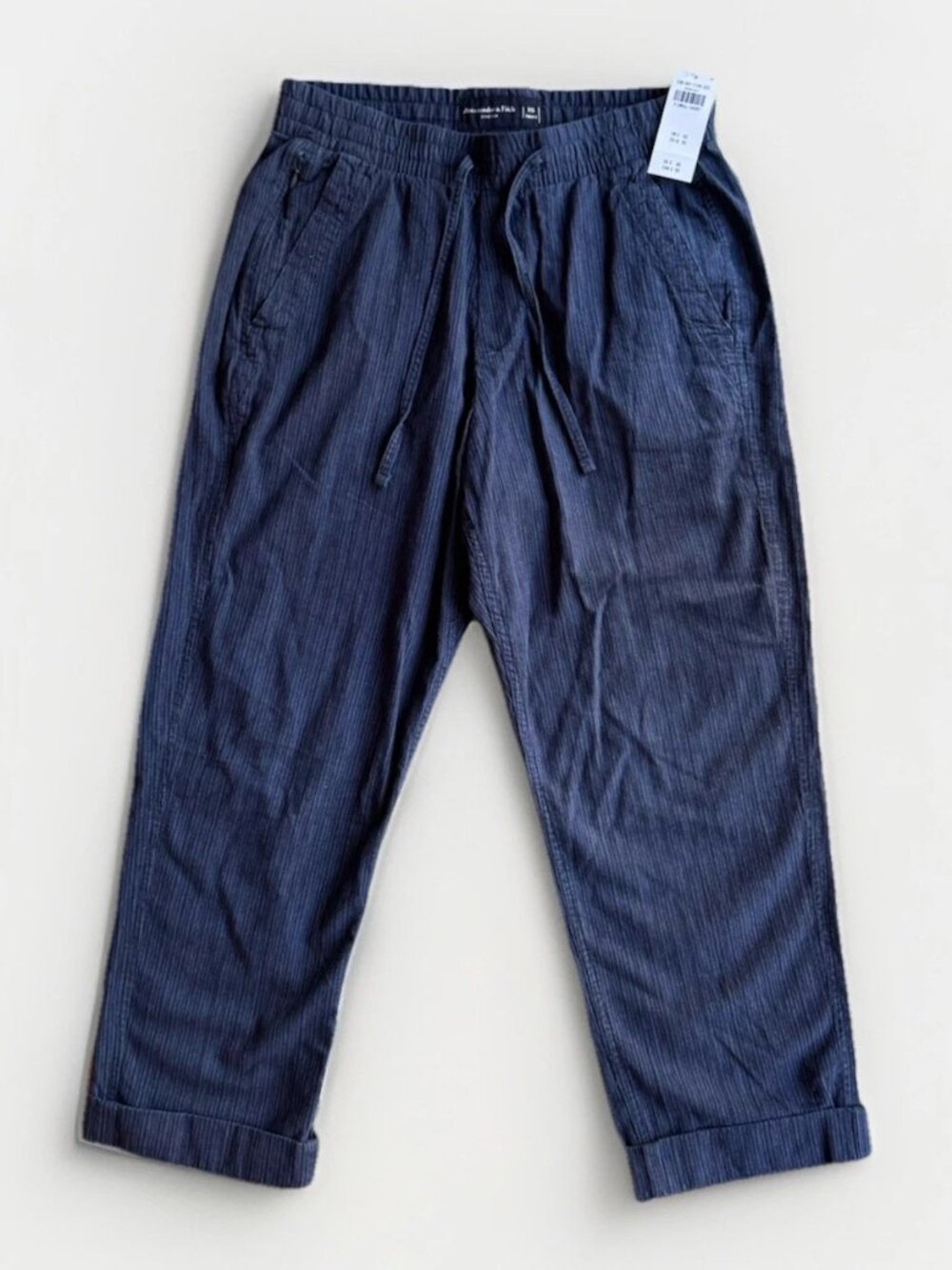 Abercrombie Linen Summer Blend Elastic Drawstring Pants XS Short (NWT)